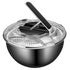 3.5L Stainless Steel Salad Spinner, Double-Layer Press Fruit Vegetable Dryer