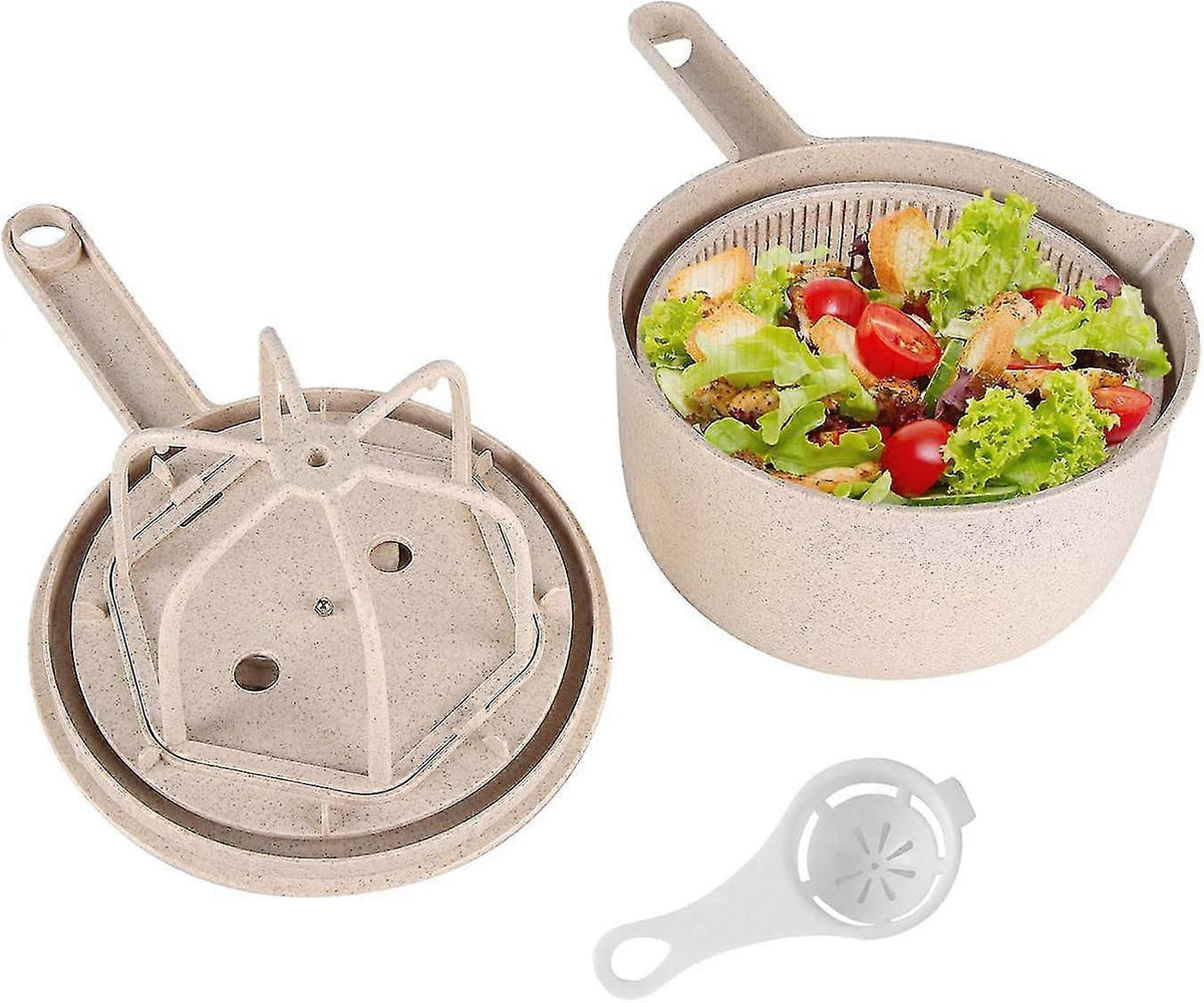Progressive Salad Spinner with Long Handle, Veg & Fruit Washer