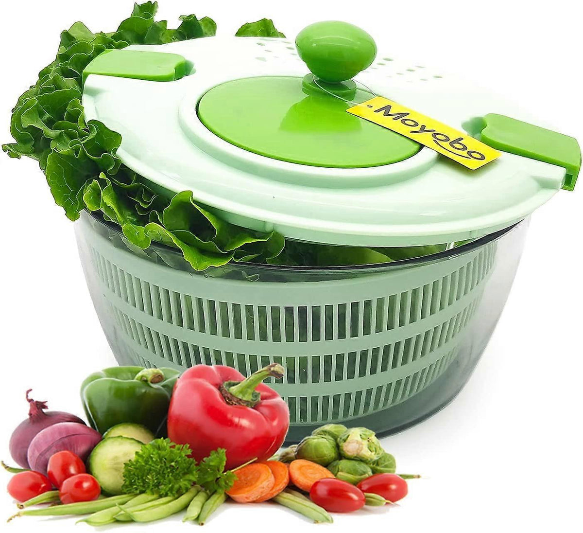 Salad Spinner 4.3Qt Quick Dryer for Lettuce, Fruits & Vegetables