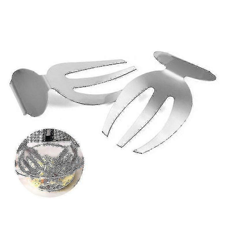2pcs Salad Claw Stainless Steel Salad Hands Serving Tools