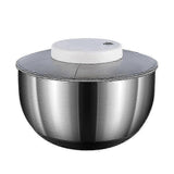 4.5L Electric Salad Spinner Vegetable Washer Silver White