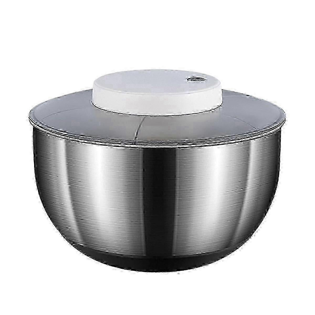4.5L Electric Salad Spinner Vegetable Washer Silver White