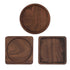 3pcs Square Wooden Drink Coasters Cup Mats