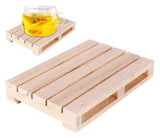 Mini Wooden Pallet Drink Coasters 12x8x1.8cm for Home or Restaurant