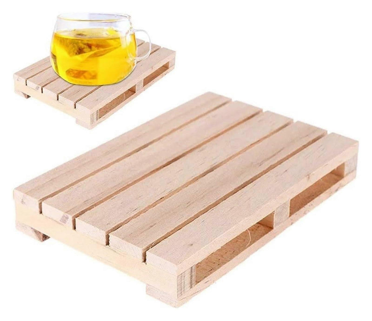 Mini Wooden Pallet Drink Coasters 12x8x1.8cm for Home or Restaurant