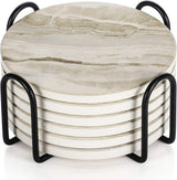 Marble Absorbent Drink Coasters Table Protection
