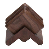 6pcs Wooden Drink Coasters with Holder for Kitchen Cafe