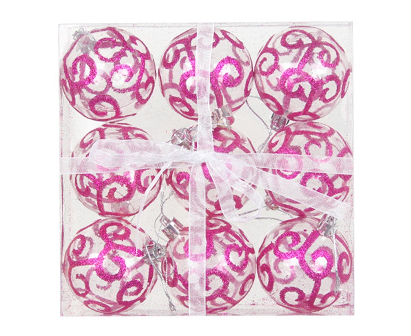 9Pcs Xmas Tree Balls for Home-Purple