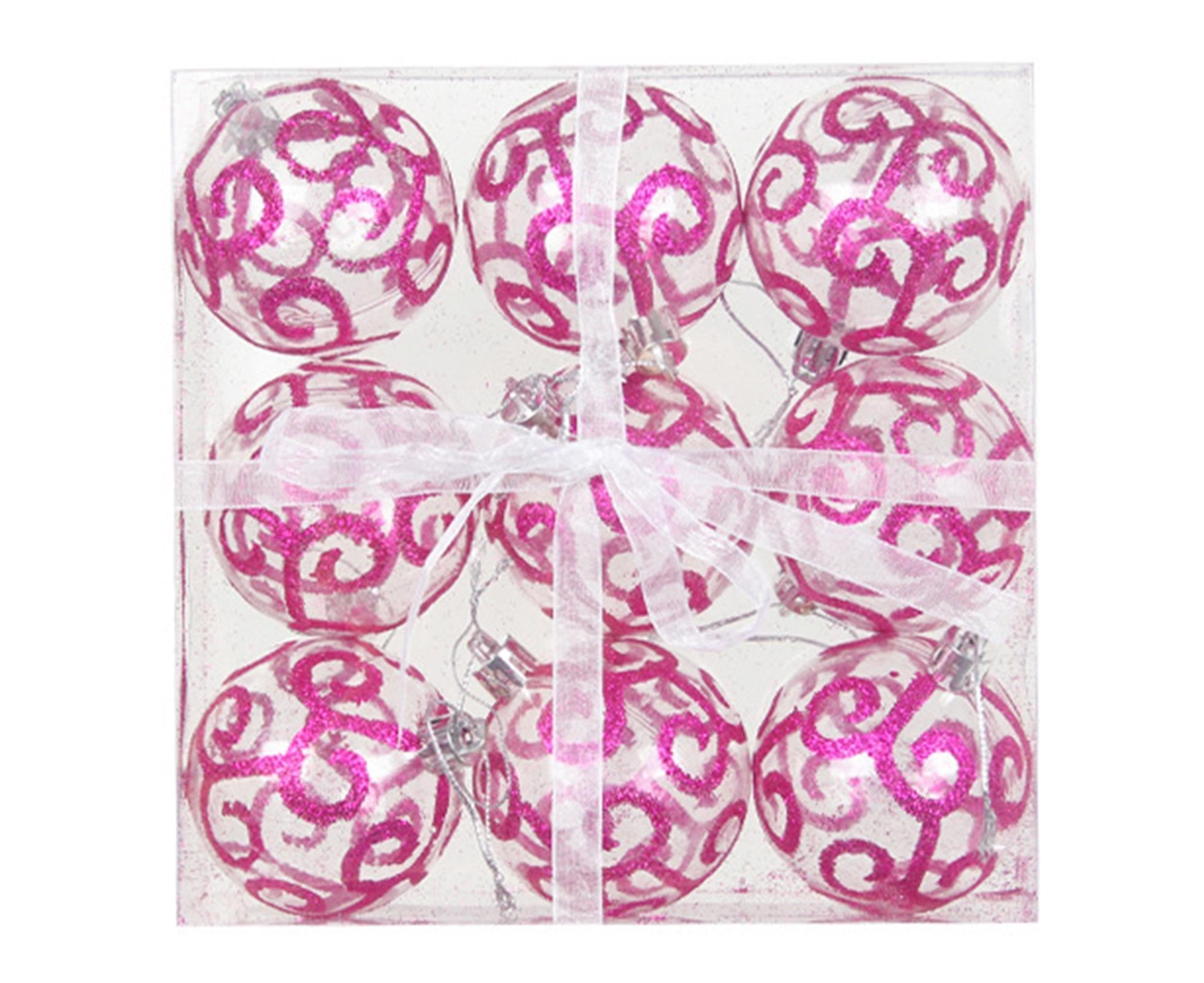 9Pcs Xmas Tree Balls for Home-Purple