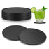 8pcs Round Black Silicone Drink Coasters for Glasses Cups