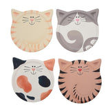 4pcs Absorbent Ceramic Drink Coasters Cute Design for Coffee Milk Tea