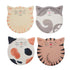 4pcs Absorbent Ceramic Drink Coasters Cute Design for Coffee Milk Tea