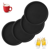 4pcs Silicone Drink Coasters Non-Slip Cup Mats for Hot Cold Drinks Coffee