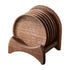 6pcs Wooden Drink Coasters with Holder for Household Freezer Fridge