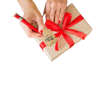 300Pcs/Roll Christmas Gift Sticker-Cowhide Color