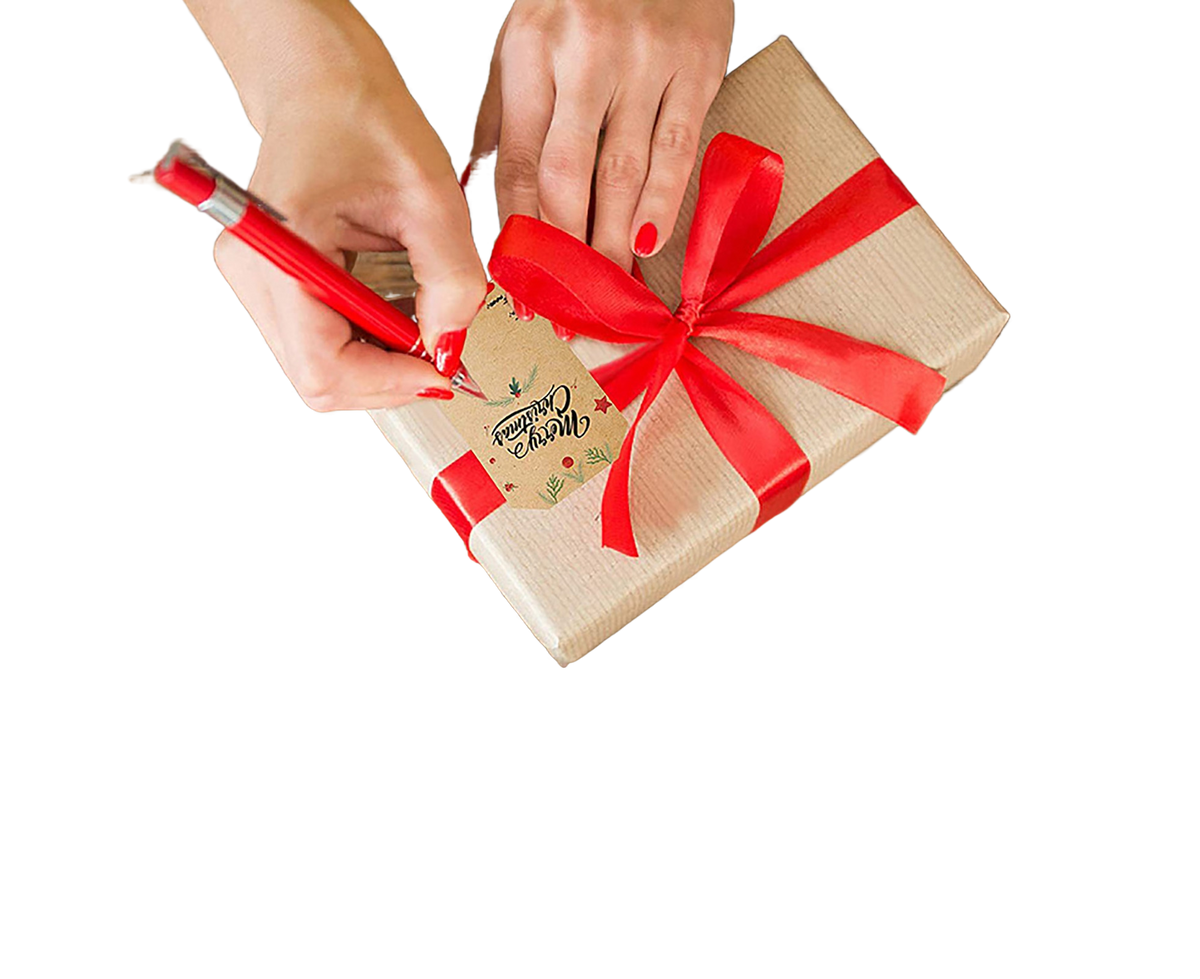 300Pcs/Roll Christmas Gift Sticker-Cowhide Color