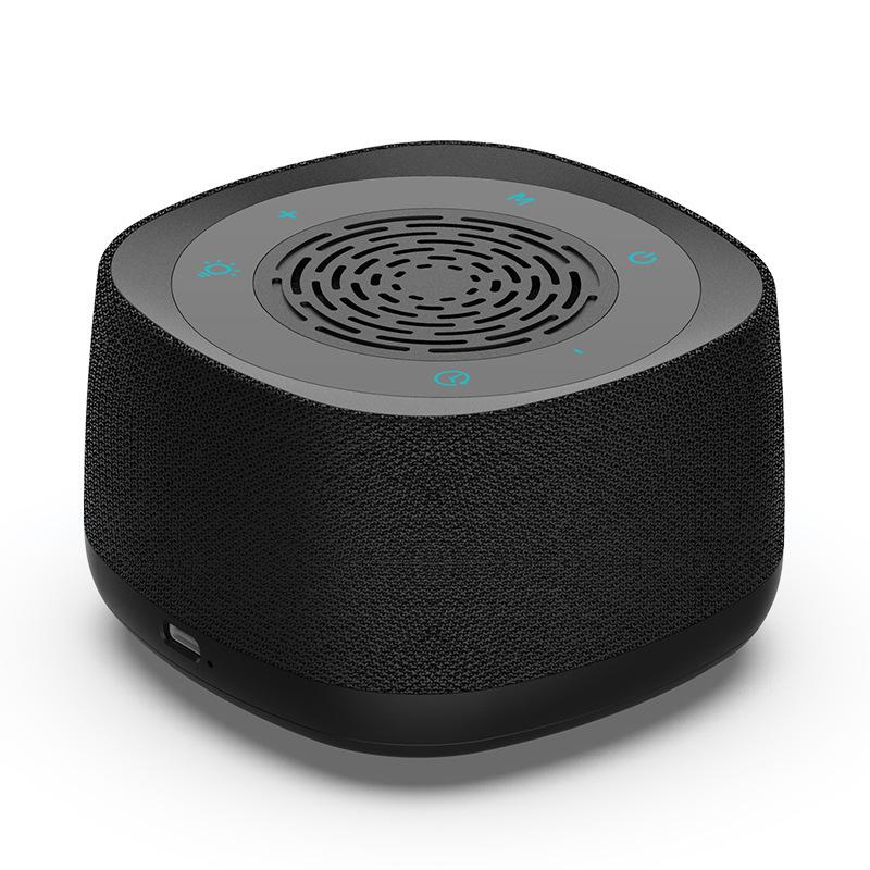 Bluetooth White Noise Machine 14 Sounds Rechargeable Breathing Light Black