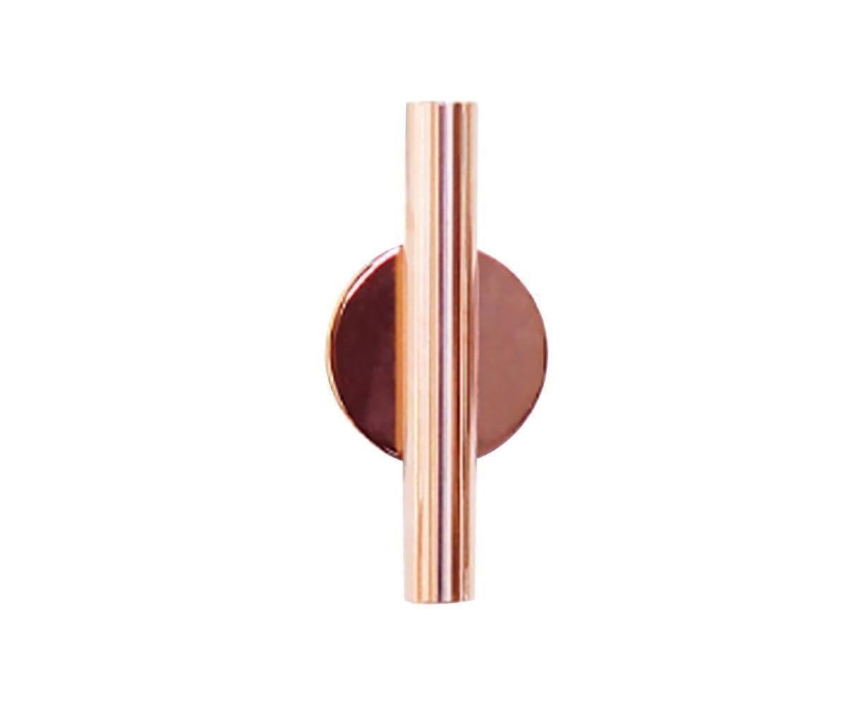 Wall Mounted Adhesive Metal Dried Flower Vase Tube Home Garden Balcony Decor-Rose Gold