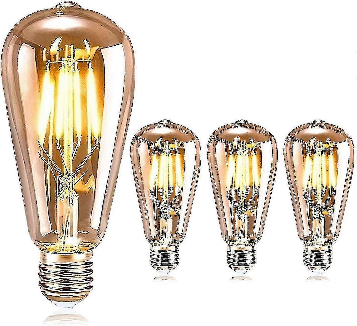 4pcs Edison Vintage LED Bulbs Retro Decorative Light Bulbs