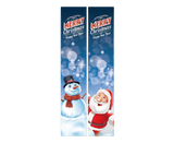 2Pcs/Set Door Hanging Banners Couplets Home Decor Ornaments for Christmas Party-1#
