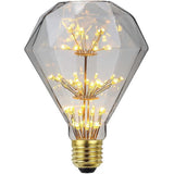 LED Vintage RGB Fireworks Light Bulb Glass E27 G95 Diamond