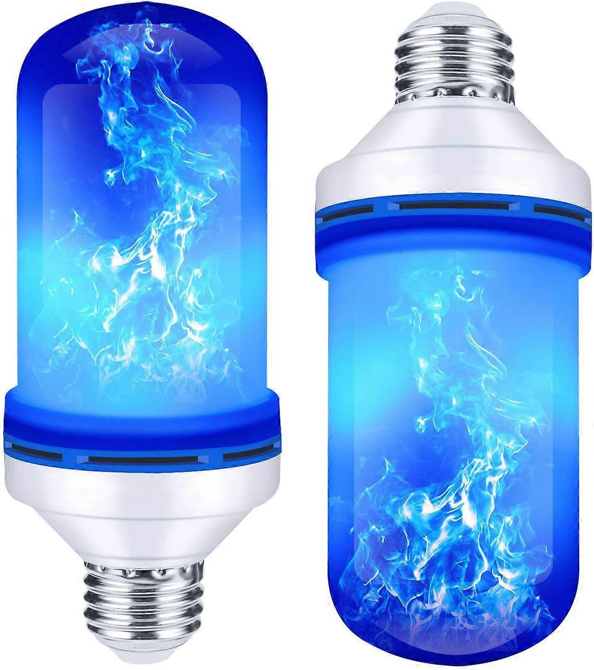 2pcs LED Flame Effect Bulbs 4 Modes E26 Gravity Sensor Flickering Lights