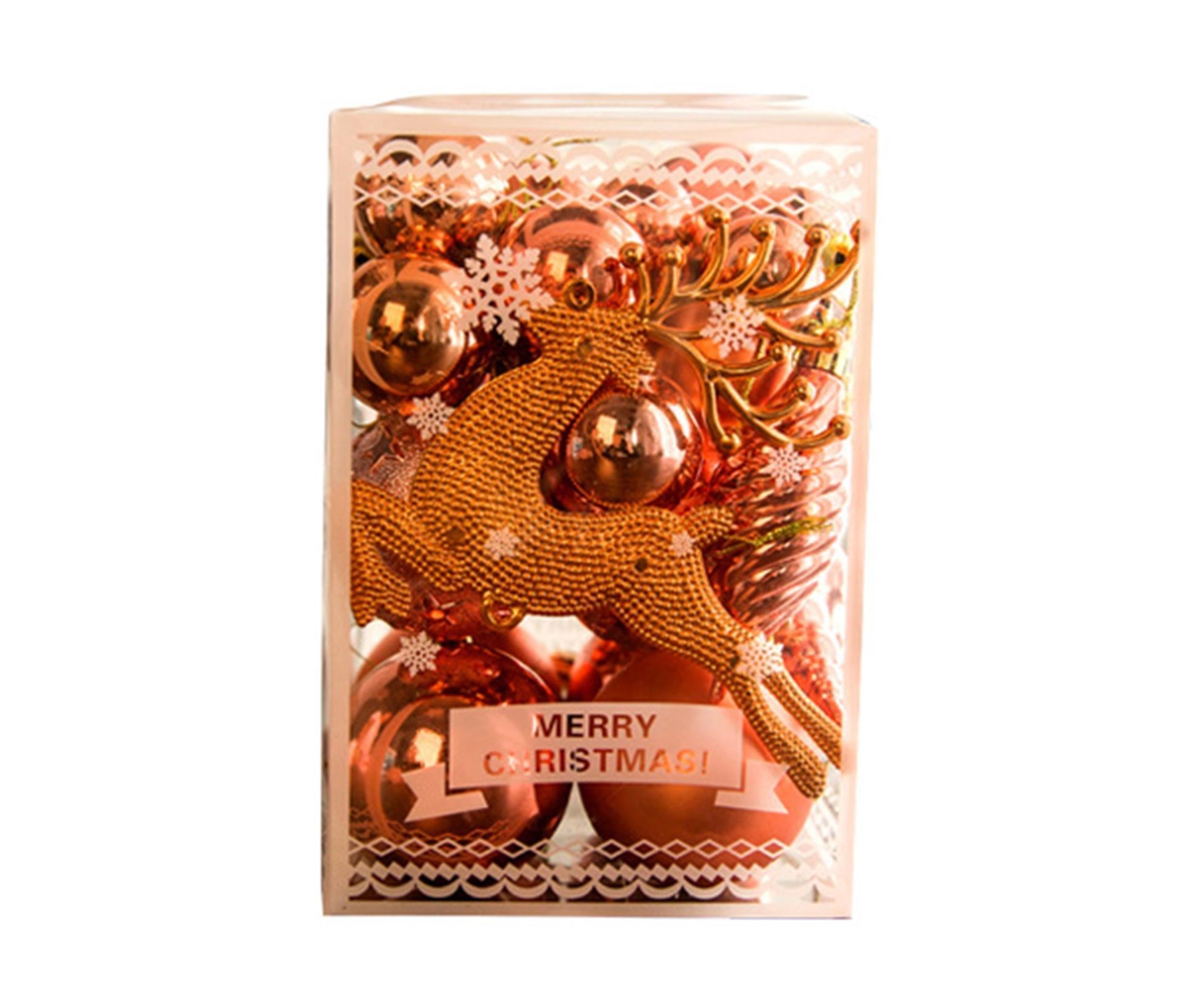 30Pcs Xmas Tree Balls Party Supplies-Rose Gold