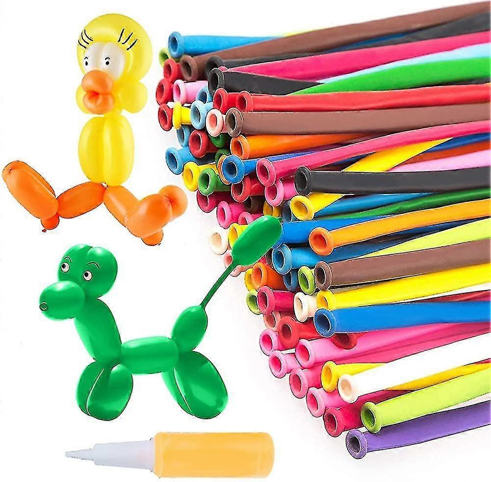 200pcs Modeling Animal Balloons with Balloon Pump for Party Decoration