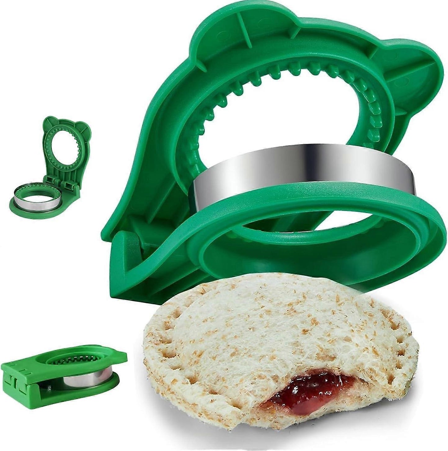 Green Sandwich Cutter and Sealer Stainless Steel Decruster Bread Maker for Babies