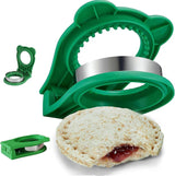 Green Sandwich Cutter and Sealer Stainless Steel Decruster Bread Maker for Babies