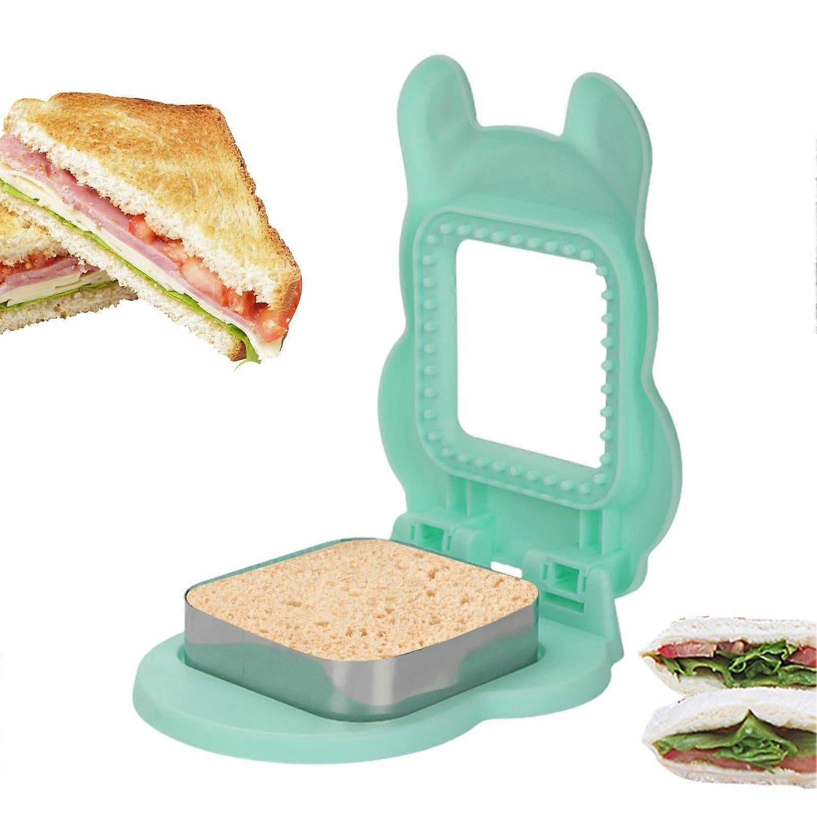 Sandwich Cutter and Sealer Yellow Square Press Mould Lunch Box Tool