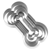5pcs Stainless Steel Cookie Cutter Molds Dog Bone Sandwich Cutters Set