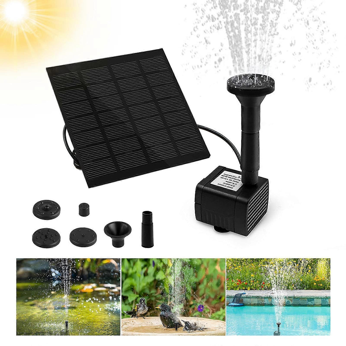 Solar Fountain 1.2W Outdoor Garden Solar Water Fountain Pump