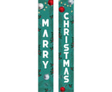 Xmas Porch Sign Party Supplies-Red Green