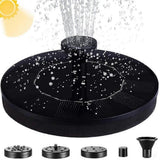 Solar Water Fountain with Nozzles Outdoor Garden Decor