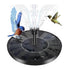 6.3in Solar Fountain Pump with 6 Nozzles for Bird Bath Garden