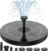 2.5W Solar Fountain Pump with Panel and 6 Nozzles for Pond
