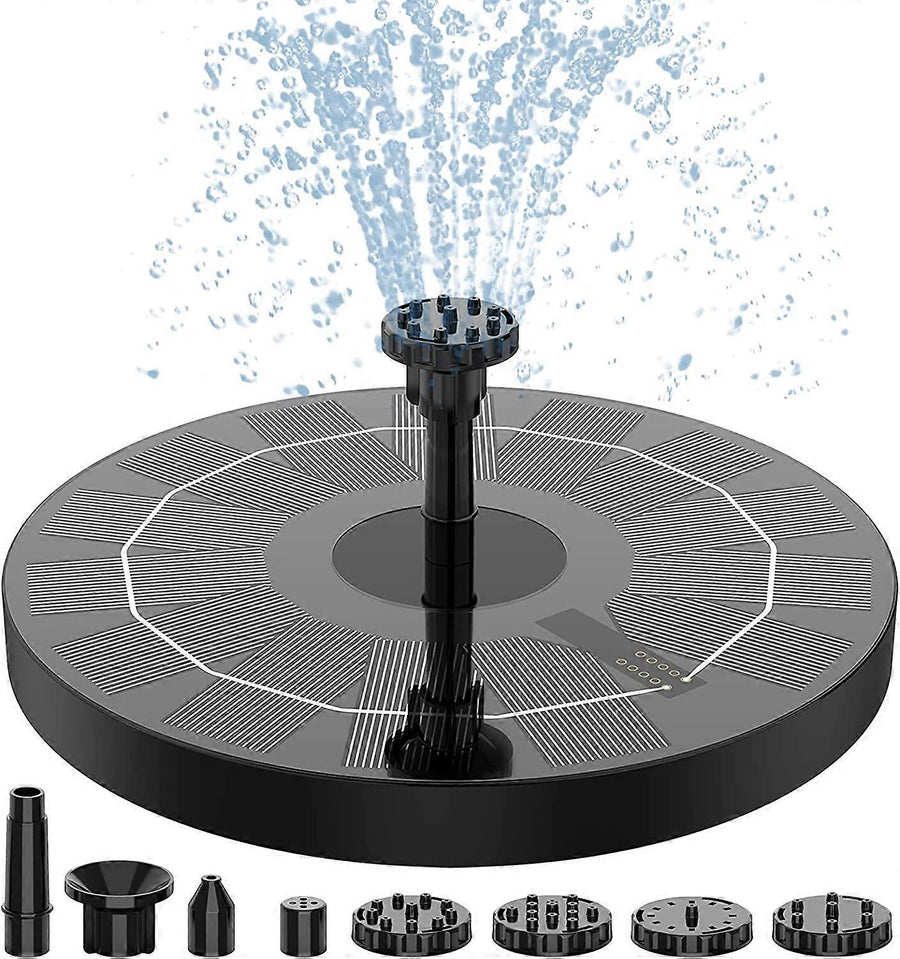 2.5W Solar Fountain Pump with Panel and 6 Nozzles for Pond