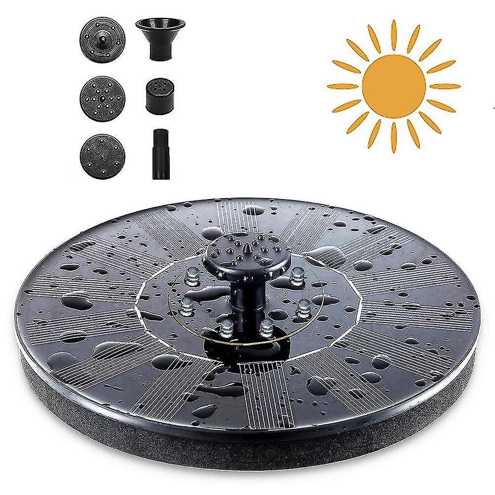 18cm Solar Fountain with White LED Light Solar Water Pump