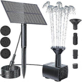 Solar Bird Bath Fountain Pump with Tubing Outdoor Water Pump