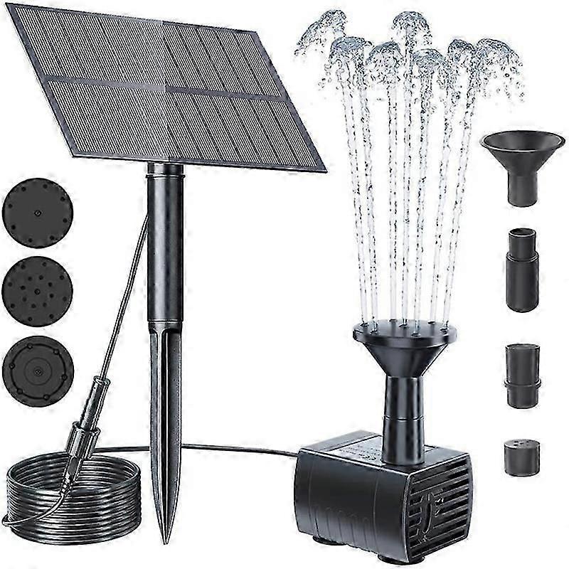 Solar Bird Bath Fountain Pump with Tubing Outdoor Water Pump