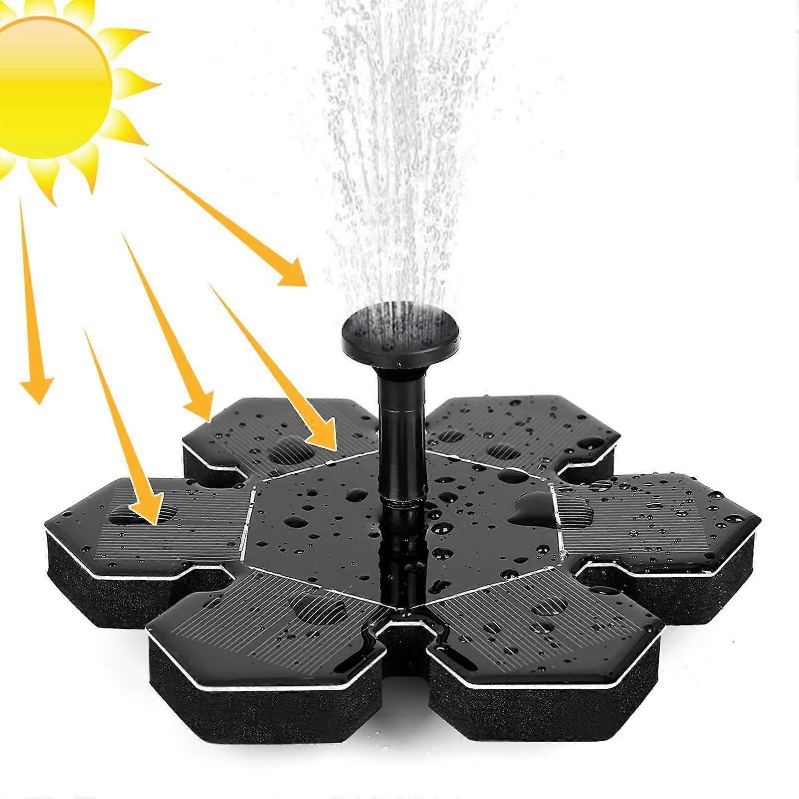 1.4W Solar Pond Fountain Pump with 5 Effects Floating Solar Pump