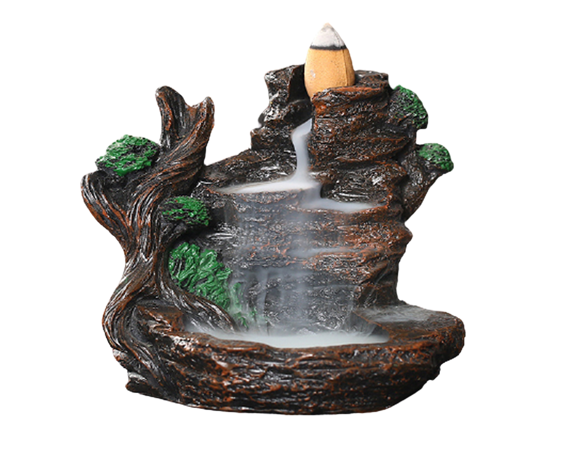 Resin Mountains Rivers Incense Burners Holder Censer Aromatherapy Home Decor- 6