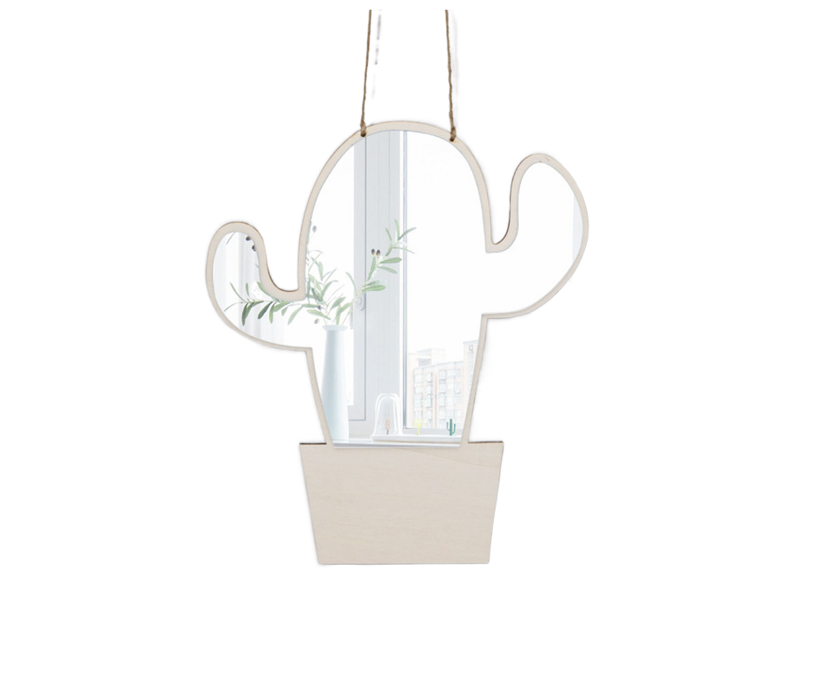 Wall Sticker Acrylic Mirror-Wooden Color