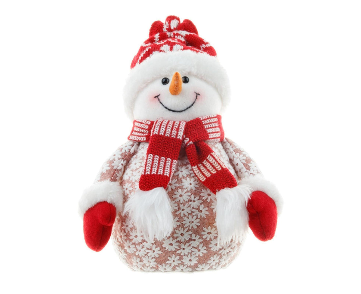 Xmas Snowman Ornament Shopping Mall-Red