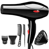 Household Hair Dryer Hot & Cold Thermostatic Black Set