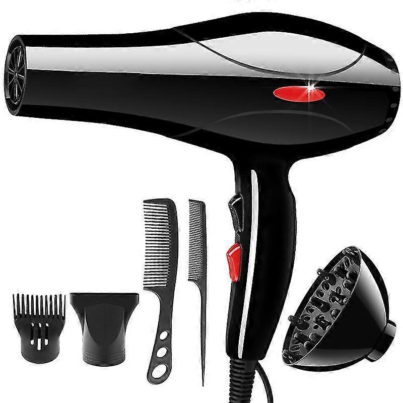 Household Hair Dryer Hot & Cold Thermostatic Black Set