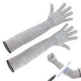1 Pair Cut Resistant Arm Sleeves Heat Resistant Garden Work 55cm