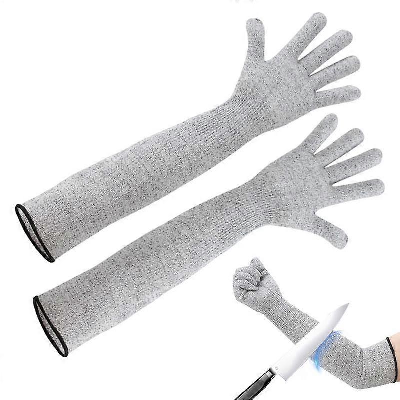 1 Pair Cut Resistant Arm Sleeves Heat Resistant Garden Work 55cm