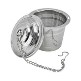 Barrel Shaped Stainless Steel Tea Strainer Infuser with Saucer 6.5cm